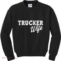 Support Trucker WIfe Kids Sweatshirt thumb 0