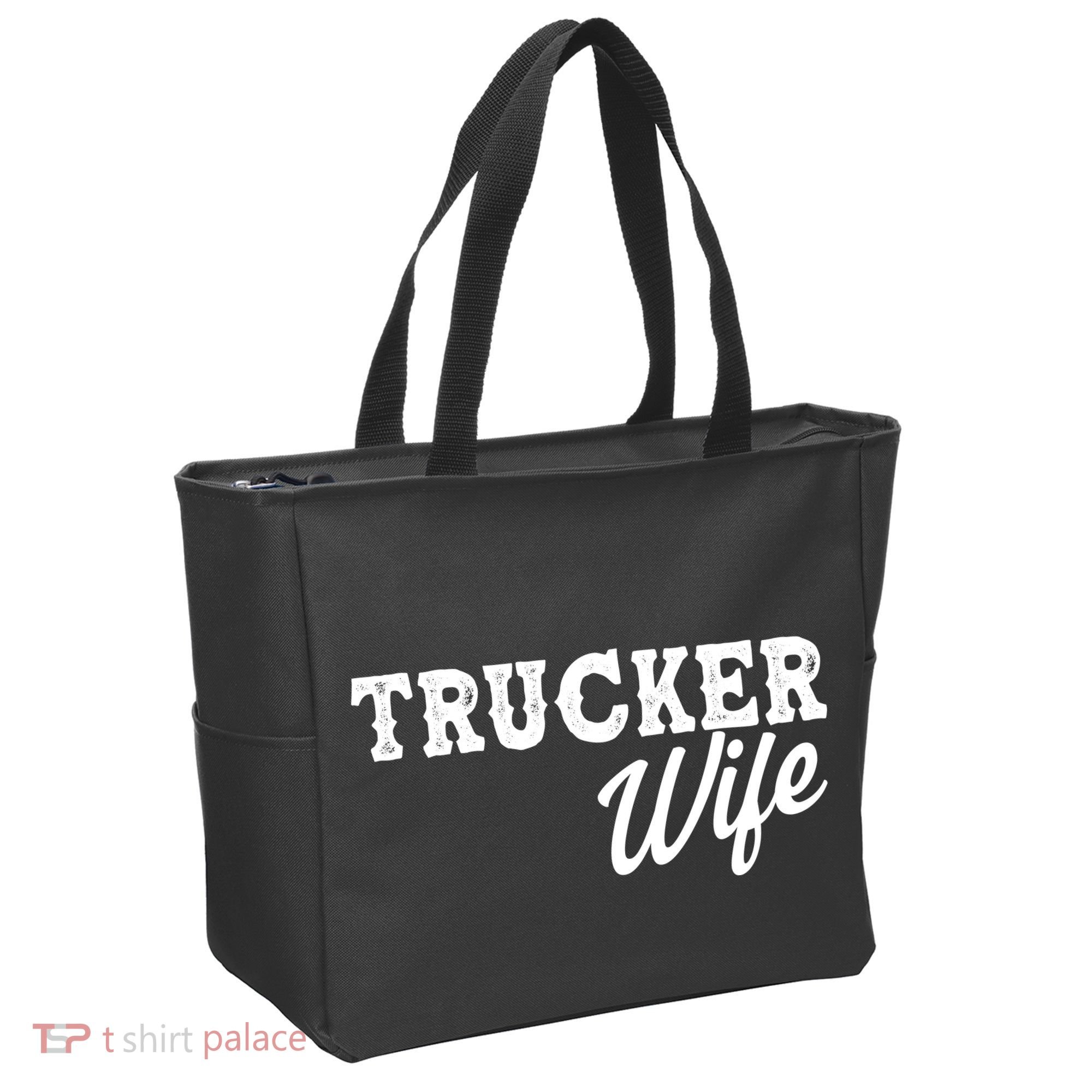 Support Trucker WIfe Tote Bag
