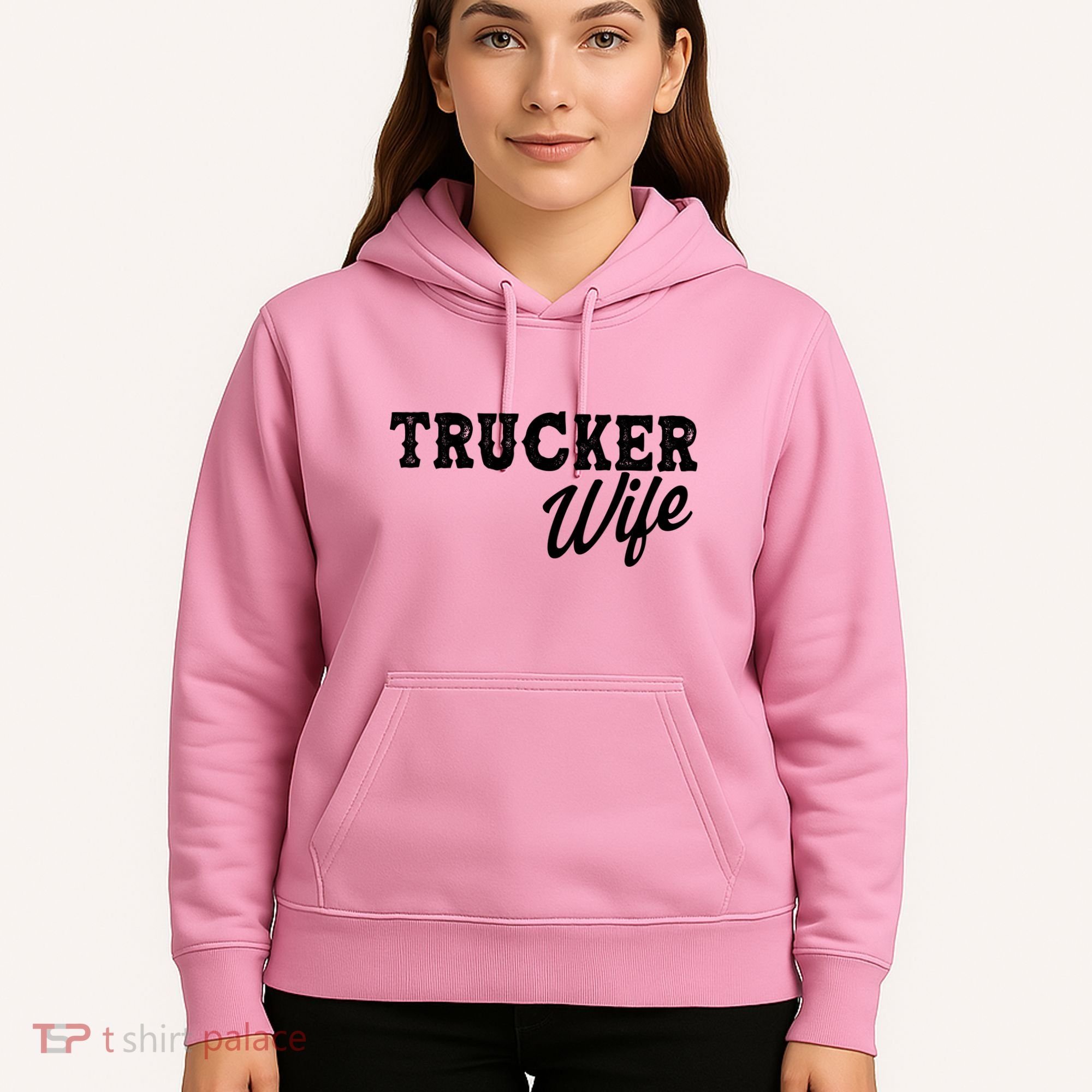 Support Trucker WIfe Hoodie