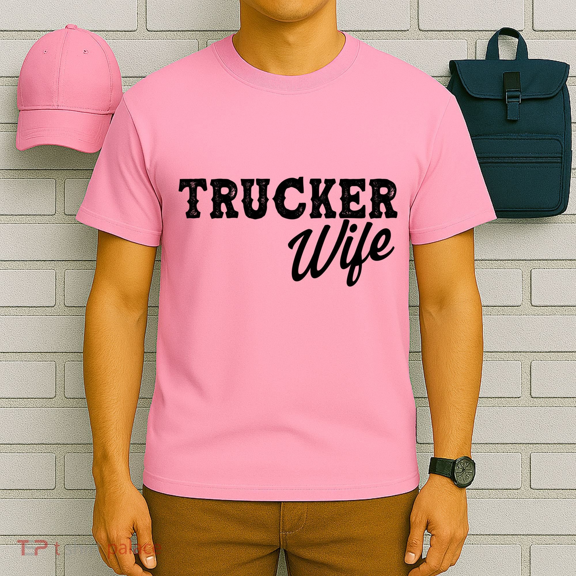 Support Trucker WIfe T-Shirt
