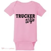 Support Trucker WIfe Baby Bodysuit thumb 0