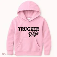 Support Trucker WIfe Kids Hoodie thumb 0