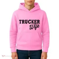 Support Trucker WIfe Kids Hoodie thumb 4
