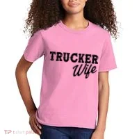 Support Trucker WIfe Kids T-Shirt thumb 2