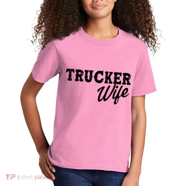Support Trucker WIfe Kids T-Shirt