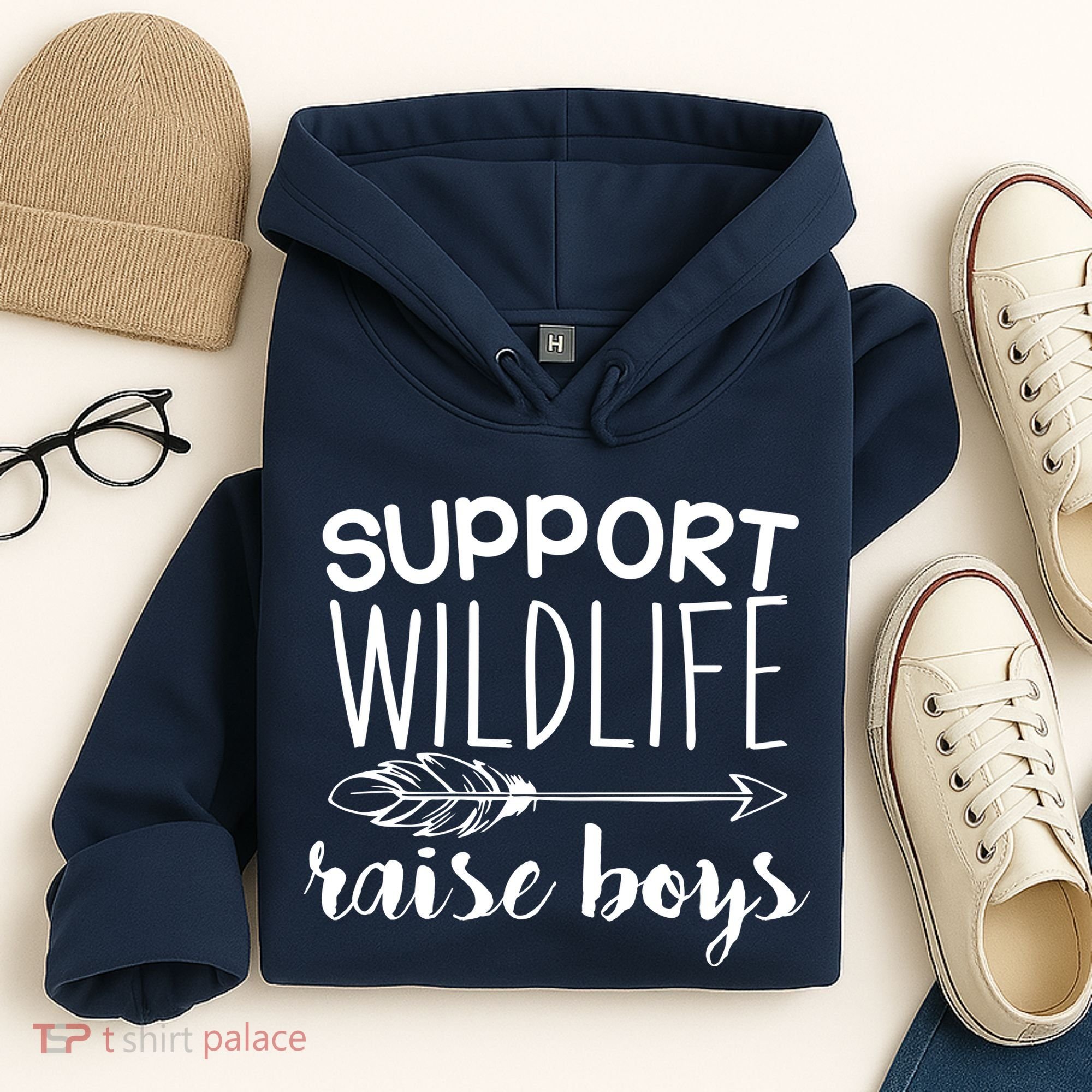 Support Wildlife Arrow Raise Boys Hoodie