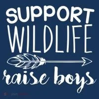 Support Wildlife Arrow Raise Boys Button thumb 1