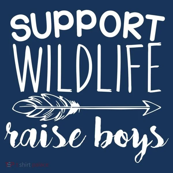 Support Wildlife Arrow Raise Boys Button