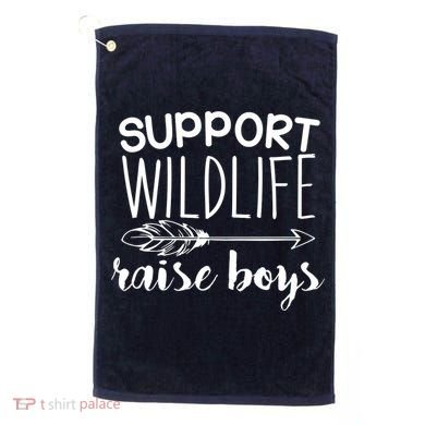 Support Wildlife Arrow Raise Boys Golf Towel