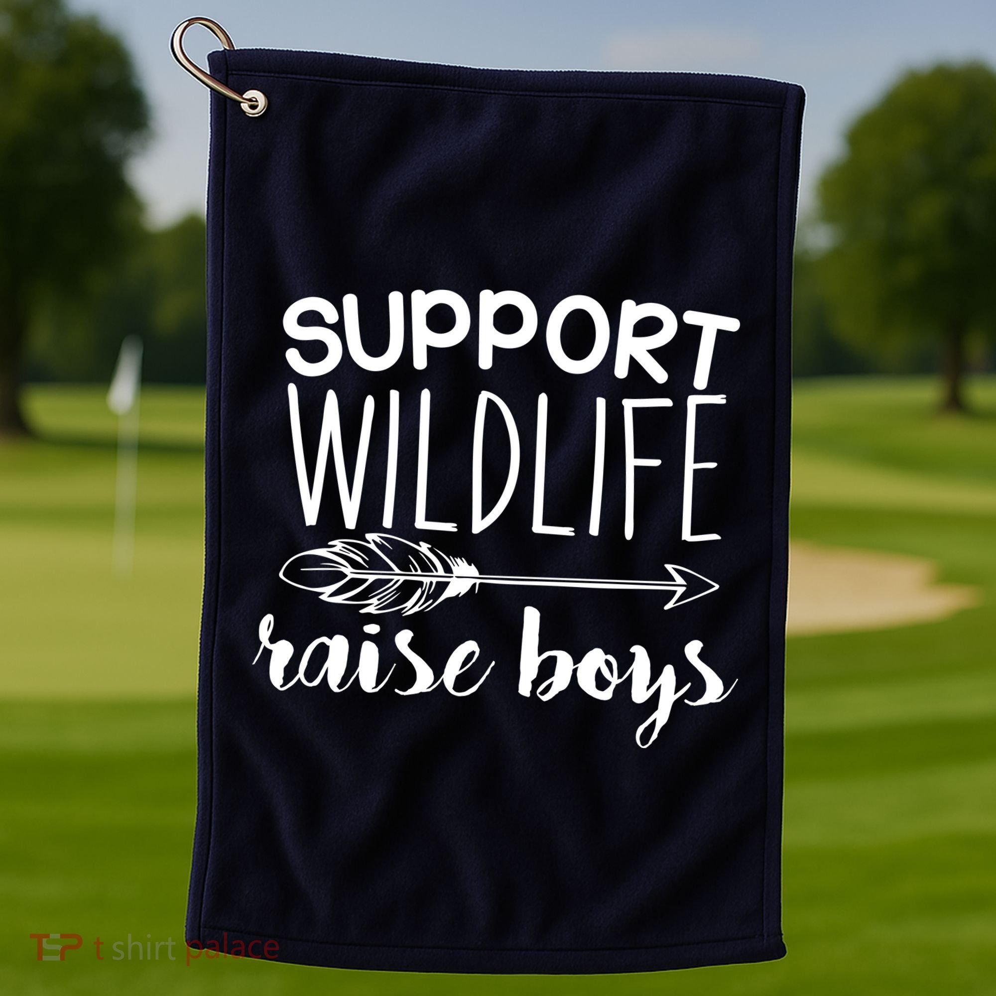 Support Wildlife Arrow Raise Boys Golf Towel