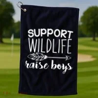 Support Wildlife Arrow Raise Boys Golf Towel thumb 1