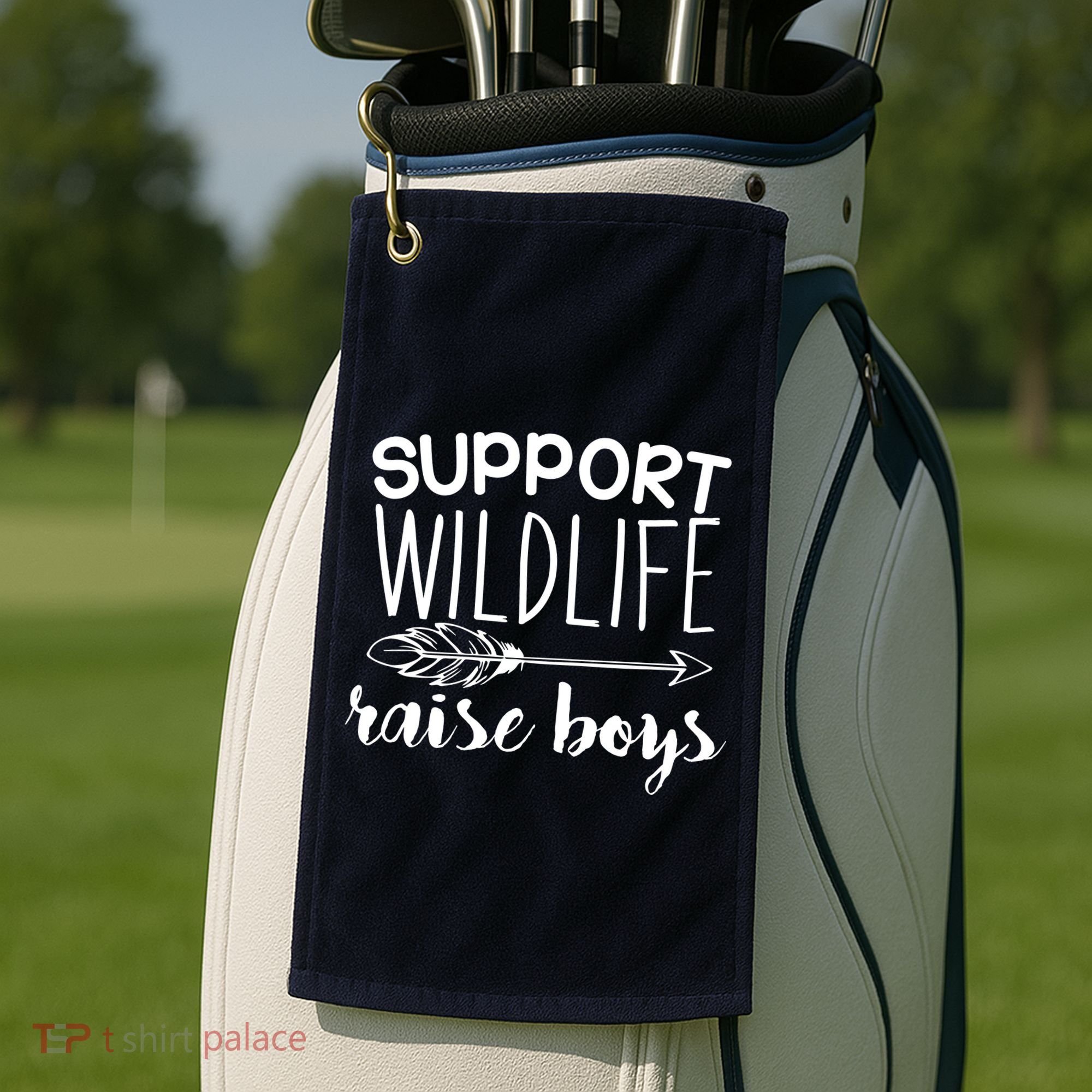 Support Wildlife Arrow Raise Boys Golf Towel