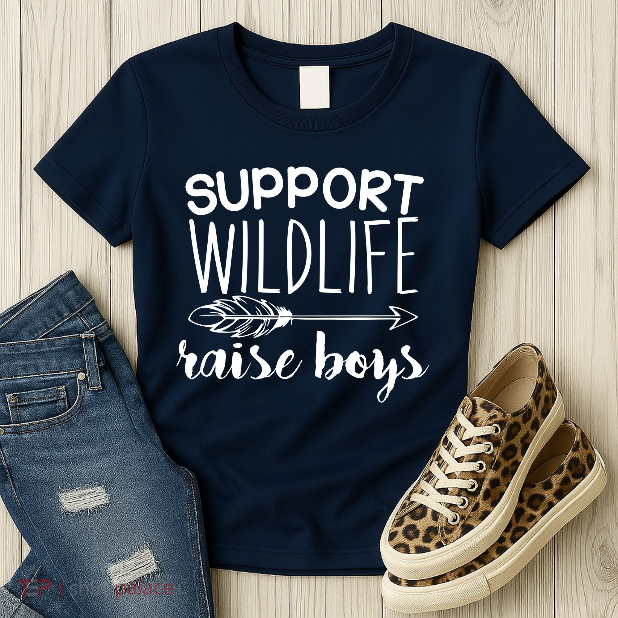 Support Wildlife Arrow Raise Boys Women's T-Shirt