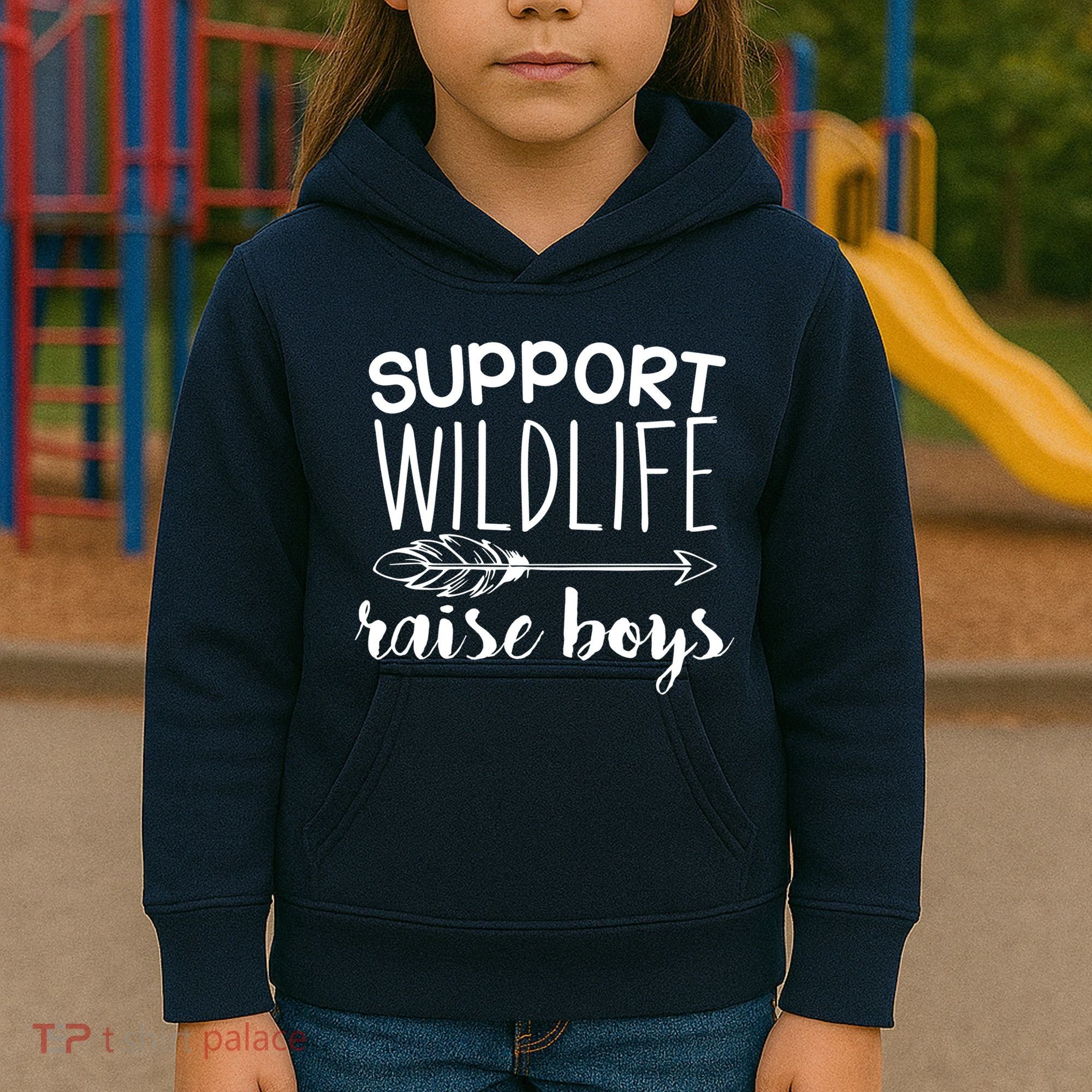 Support Wildlife Arrow Raise Boys Kids Hoodie