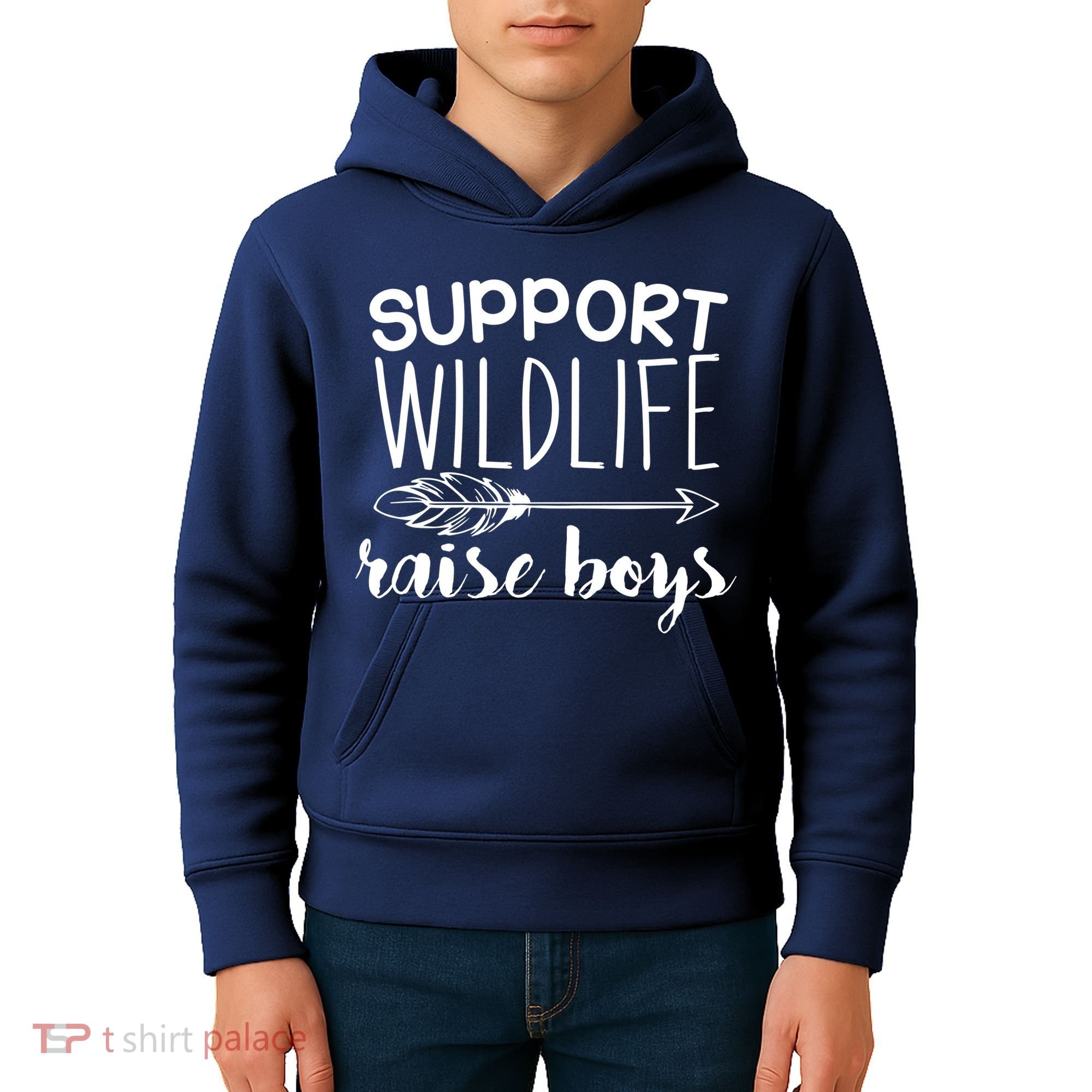 Support Wildlife Arrow Raise Boys Kids Hoodie