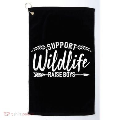 Support Wildlife Raise Boy Parents Golf Towel
