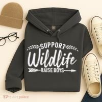 Support Wildlife Raise Boy Parents Hoodie thumb 4