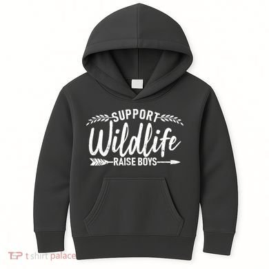 Support Wildlife Raise Boy Parents Kids Hoodie