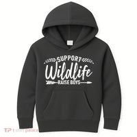 Support Wildlife Raise Boy Parents Kids Hoodie thumb 0