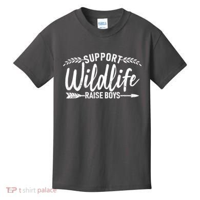 Support Wildlife Raise Boy Parents Kids T-Shirt