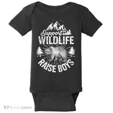 Support Wildlife Raise Boys Baby Bodysuit