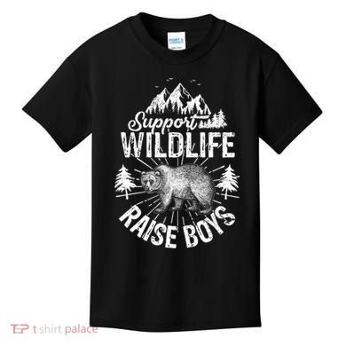 Support Wildlife Raise Boys Kids T-Shirt