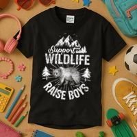 Support Wildlife Raise Boys Kids T-Shirt thumb 3