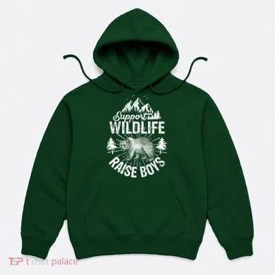Support Wildlife Raise Boys Hoodie