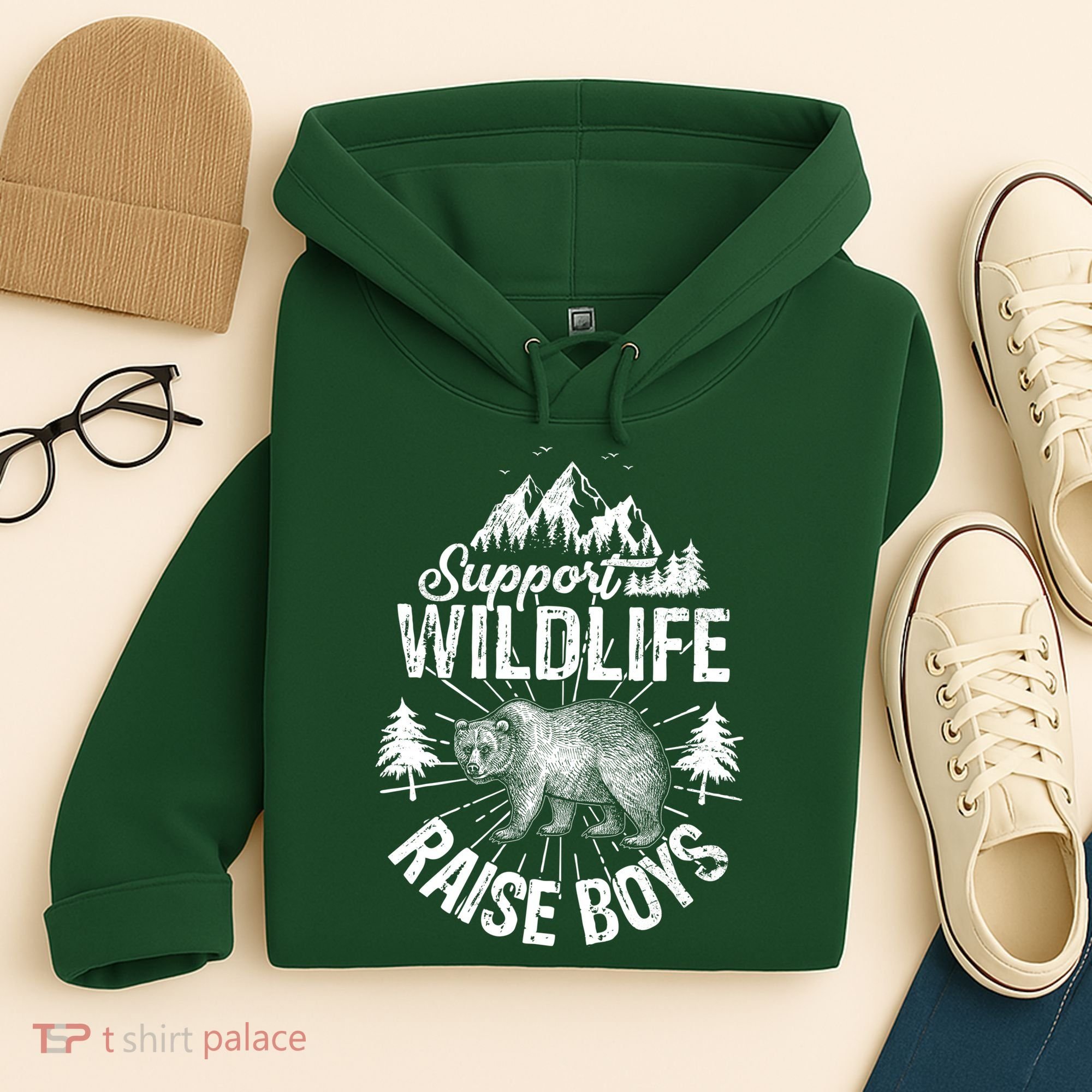 Support Wildlife Raise Boys Hoodie