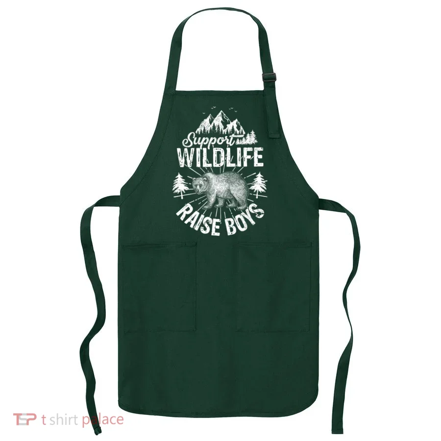 Support Wildlife Raise Boys Apron