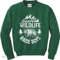 Support Wildlife Raise Boys Kids Sweatshirt thumb 0