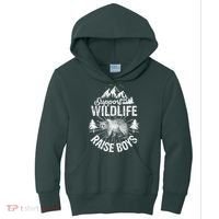 Support Wildlife Raise Boys Kids Hoodie thumb 0