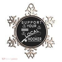 Support Your Local Hooker Funny Fishing Ornament thumb 0