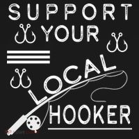 Support Your Local Hooker Funny Fishing Ornament thumb 1