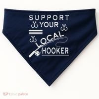 Support Your Local Hooker Funny Fishing USA-Made Doggie Bandana thumb 0