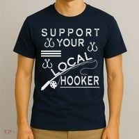 Support Your Local Hooker Funny Fishing T-Shirt thumb 3