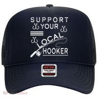 Support Your Local Hooker Funny Fishing Hat thumb 0