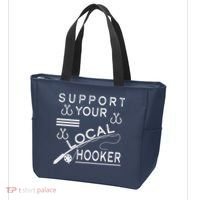 Support Your Local Hooker Funny Fishing Tote Bag thumb 3