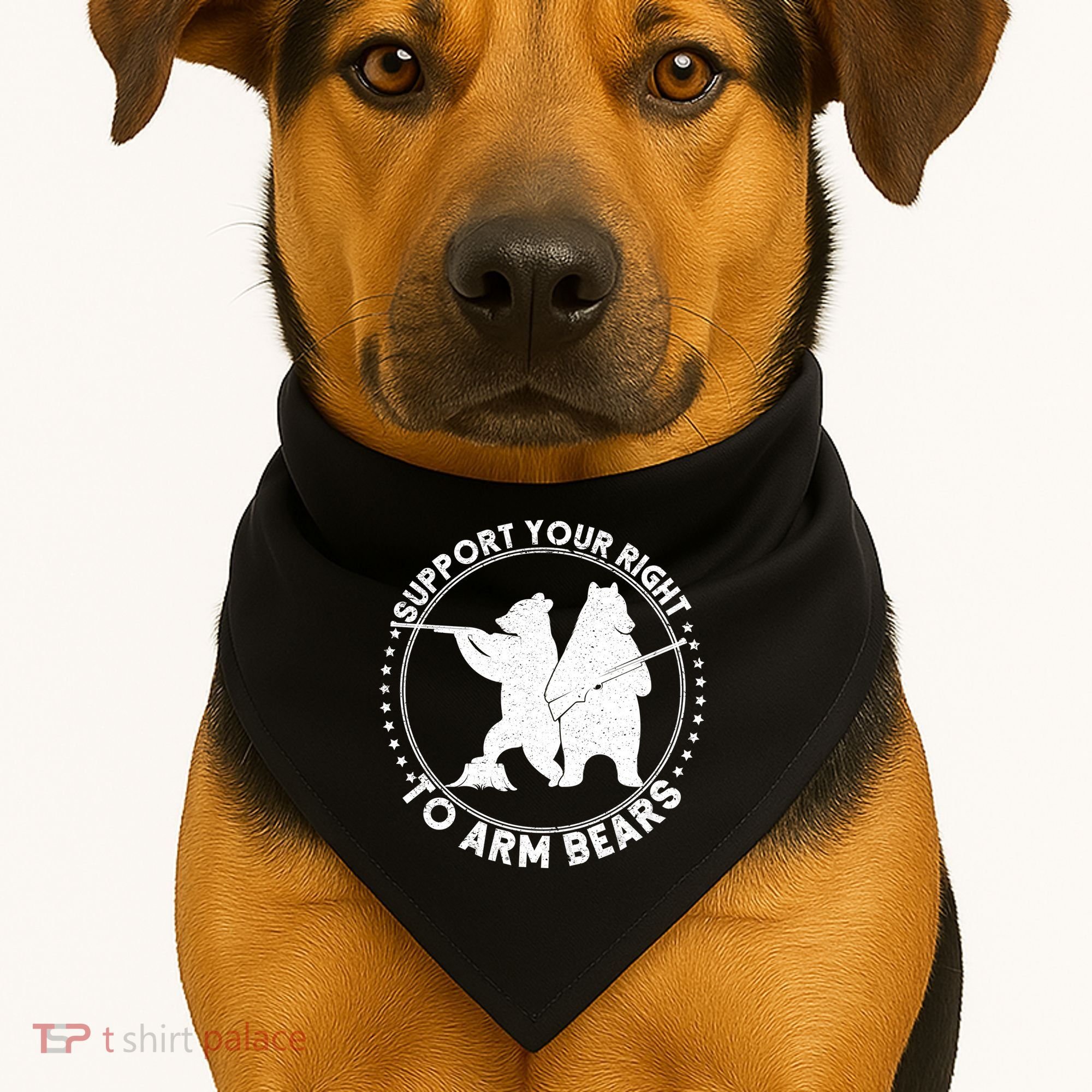 Support Your Right To Arm Bears USA-Made Doggie Bandana