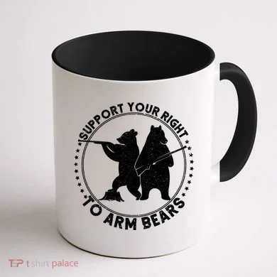 Support Your Right To Arm Bears Coffee Mug back