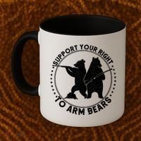 Support Your Right To Arm Bears Coffee Mug thumb 2