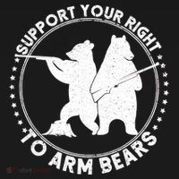 Support Your Right To Arm Bears Long Sleeve Pajama Set thumb 2