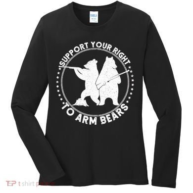 Support Your Right To Arm Bears Women's Long Sleeve Shirt
