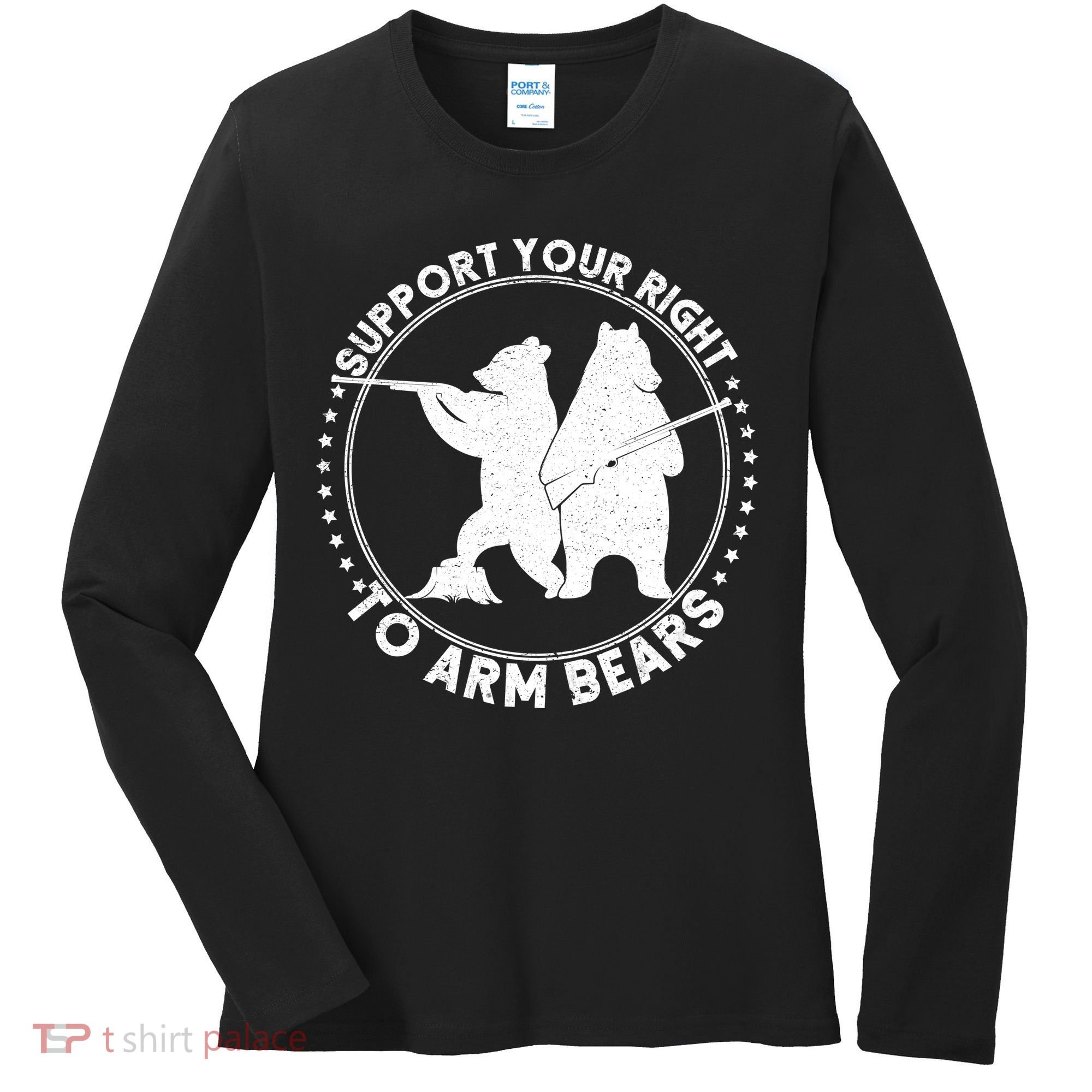 Support Your Right To Arm Bears Women's Long Sleeve Shirt