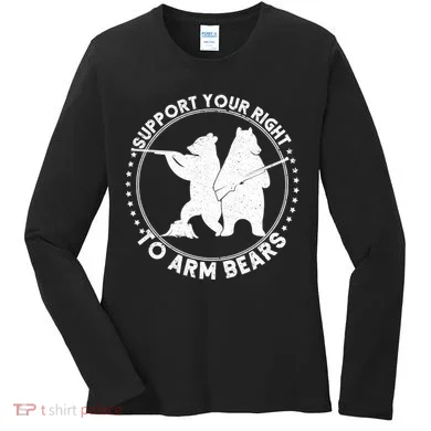 Support Your Right To Arm Bears Women's Long Sleeve Shirt