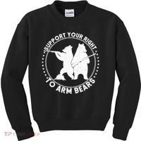 Support Your Right To Arm Bears Kids Sweatshirt thumb 0