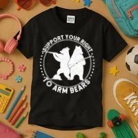 Support Your Right To Arm Bears Kids T-Shirt thumb 3