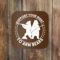 Support Your Right To Arm Bears Coaster thumb 0