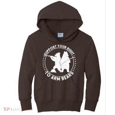 Support Your Right To Arm Bears Kids Hoodie