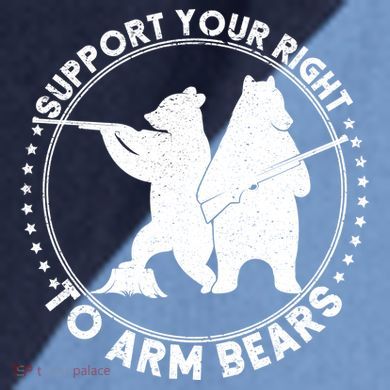 Support Your Right To Arm Bears Raglan Baseball Sleeve Shirt